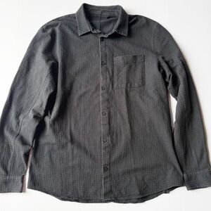 lululemon athletica Commission Button-Down Long Sleeve Shirt Charcoal Large